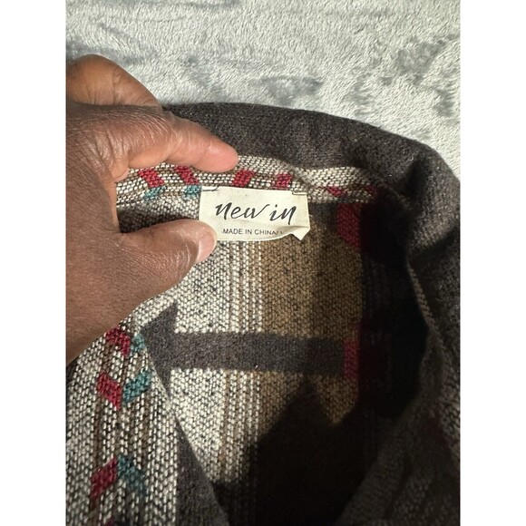 New In - Southwestern Aztec Button Boho Cowgirl Rodeo Shacket Jacket Size Large - Picture 3 of 8